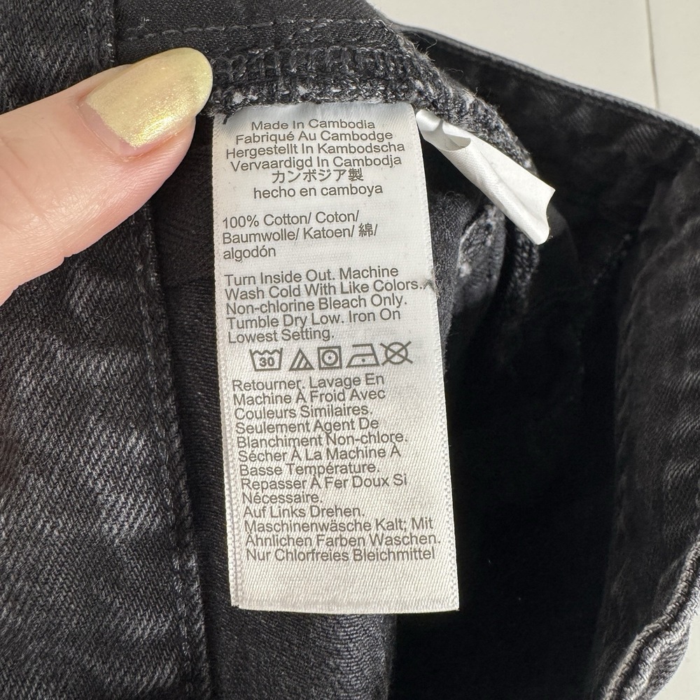 Madewell The Darted Barrel-Leg Jean Womens 23 Black Denim Streetwear Minimalist - Picture 12 of 12